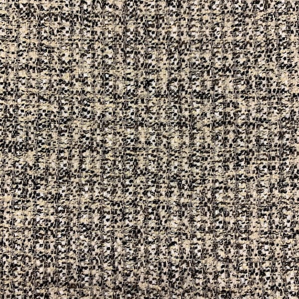 Chunky Salt and Pepper Tweed Chenille Crypton Coated Upholstery Fabric By the Yard