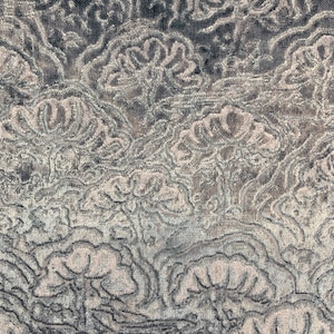 Seamless Beauty Floral Velvet Crypton Coated Upholstery Fabric By the Yard