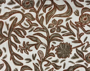 Flower Trail Printed Upholstery Fabric by the Yard