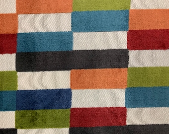 Prism Velvet Multi Crypton Coated Upholstery Fabric by the Yard