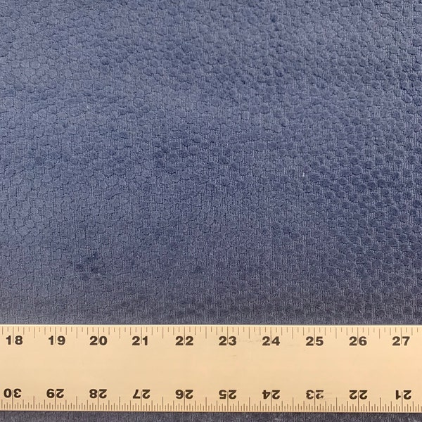 Royal Blue Dots Chenille Crypton Coated Upholstery Fabric By the Yard