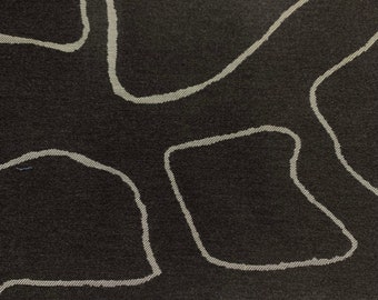 Outdoor Astronomy Abstract Charcoal and Gray Upholstery Fabric By the Yard