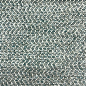 Debut Teal Herringbone Chenille Crypton Coated Upholstery Fabric