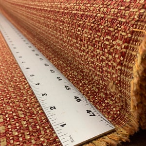 Jackie O Woven Cinnamon Crypton Coated Upholstery Fabric by the Yard