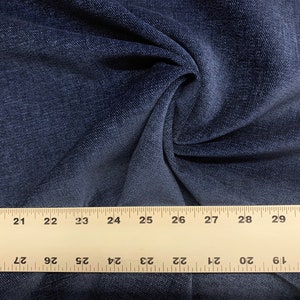 Intermission Indigo Chenille Crypton Coated Upholstery Fabric By the Yard