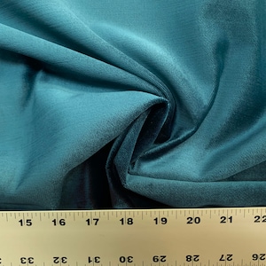 Dark Teal Low Nap Velvet Crypton Coated Upholstery Fabric by the Yard