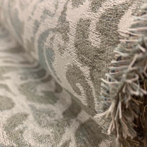 Elegant Flat Woven Medallion Pattern Crypton Coated Upholstery Fabric by the Yard