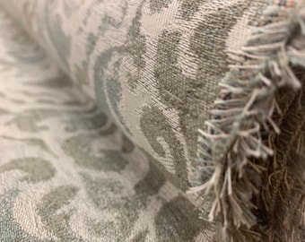 Elegant Flat Woven Medallion Pattern Crypton Coated Upholstery Fabric by the Yard