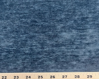 Crushed Velvet Aegean Blue Crypton Coated Upholstery Fabric