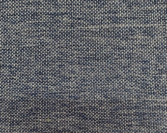Blue Jean Baby Dark Blue, Gray Crypton Coated Upholstery Fabric by the Yard