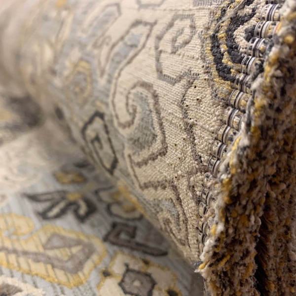 Southwest Style Beige, Gold, Brown, Gray Woven Crypton Coated Upholstery Fabric by the Yard