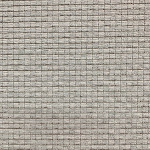 May include: A close-up of a woven fabric with a subtle grid pattern. The fabric is a light grey colour with brown threads woven throughout.