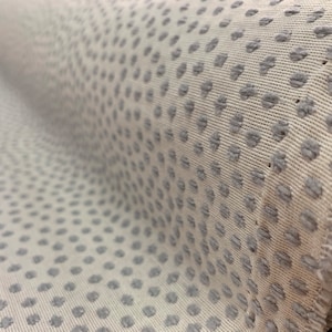 Dotty Pale Gray Dots Chenille Crypto Coated Upholstery Fabric By the Yard