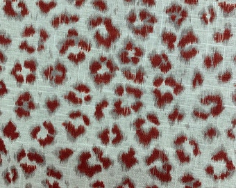 JS Safari Slub Printed Upholstery Fabric by the Yard