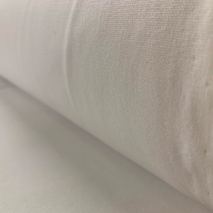 Bayou Off White Canvas Cotton Crypton Coated Upholstery Fabric by the Yard