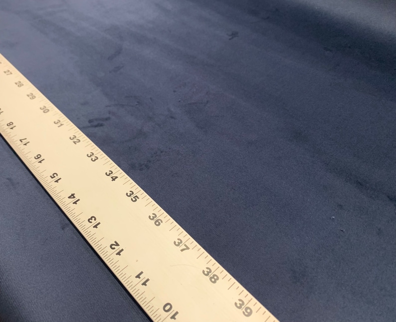 Microfiber Navy Blue Upholstery Fabric by the Yard Etsy