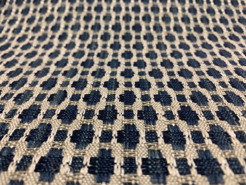 Modified Squares Dark Blue Medium Blue Bone Tan Woven - Etsy