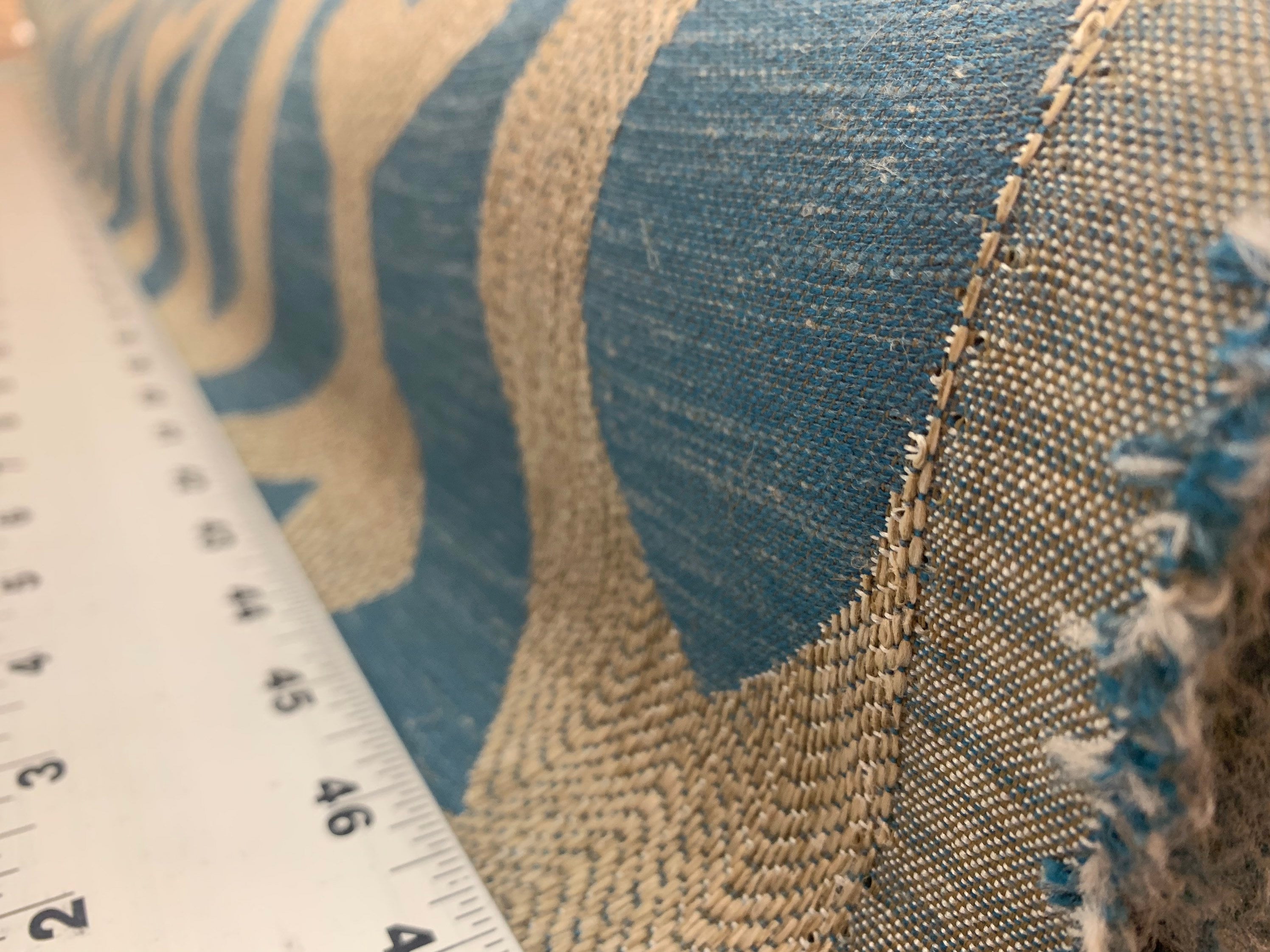 Blue Trellis Embroidered Upholstery Fabric - Crypton Coated Woven - Etsy