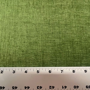 Intermission Denim Kiwi Green Chenille Crypton Coated Upholstery Fabric By the Yard