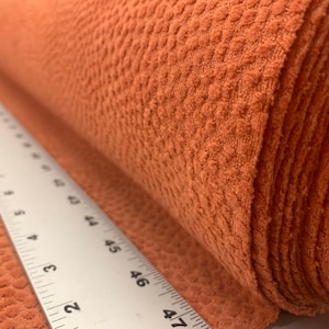 Bold Orange Dots Chenille Crypton Coated Upholstery Fabric By the Yard