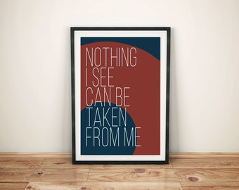 Phish Lyric Art | Bug | Nothing I See Can Be Taken From Me | DONUT EDITION | PDF/Jpg | A4 + 8x10 + Letter | Instant Download | Digital Print
