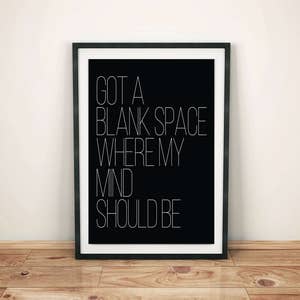Phish Lyric Art  | Stealing Time — Blank Space | PDF/Jpg | A4+Letter+8x10 | INSTANT DOWNLOAD | Digital Print | Wall Art | Printable Poster