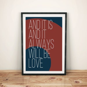 Phish Lyric Art | Drift While You're Sleeping - And It Always Will Be Love | PDF/Jpg | A4 + 8x10 + Letter | INSTANT DOWNLOAD | Printable