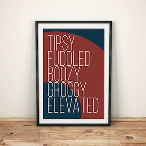 Phish Lyric Art | Fluffhead | Tipsy Fuddled | PDF/Jpg | A4 + Letter + 8x10 | INSTANT DOWNLOAD | Printable Poster
