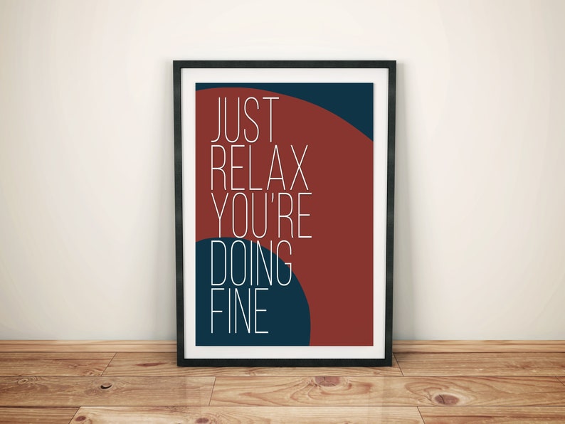 Phish Lyric Art Strange Design Just Relax PDF/Jpg A4Letter8x10 INSTANT DOWNLOAD Digital Print Wall Art Printable Poster image 1