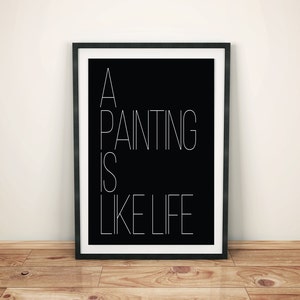 Phish Lyric Art | Minkin – A Painting Is Like Life | PDF/Jpg | A4+Letter+8x10 | INSTANT DOWNLOAD | Digital Print | Printable Poster