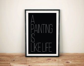 Phish Lyric Art | Minkin – A Painting Is Like Life | PDF/Jpg | A4+Letter+8x10 | INSTANT DOWNLOAD | Digital Print | Printable Poster