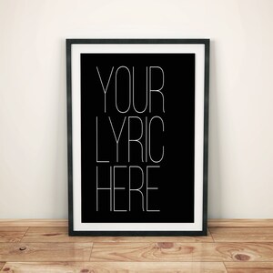 Phish Lyric Art  | CUSTOMIZED LYRIC | PDF/Jpg | A4 + Letter + 8x10 + Custom  | Instant Download | Digital Print | Printable Poster
