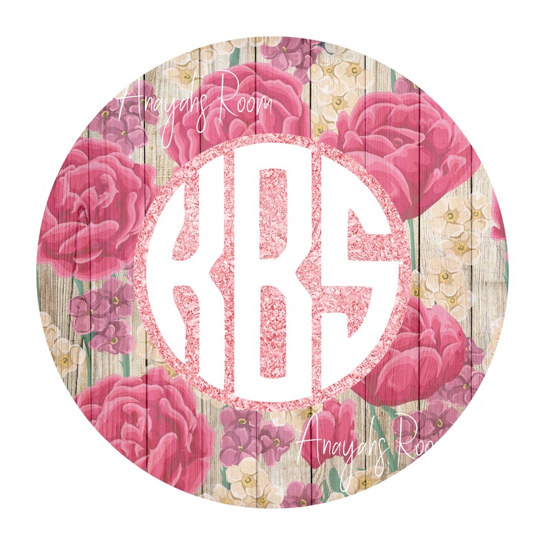 Download Set of 4 Monogram Floral Car Coaster Sublimation templates ...