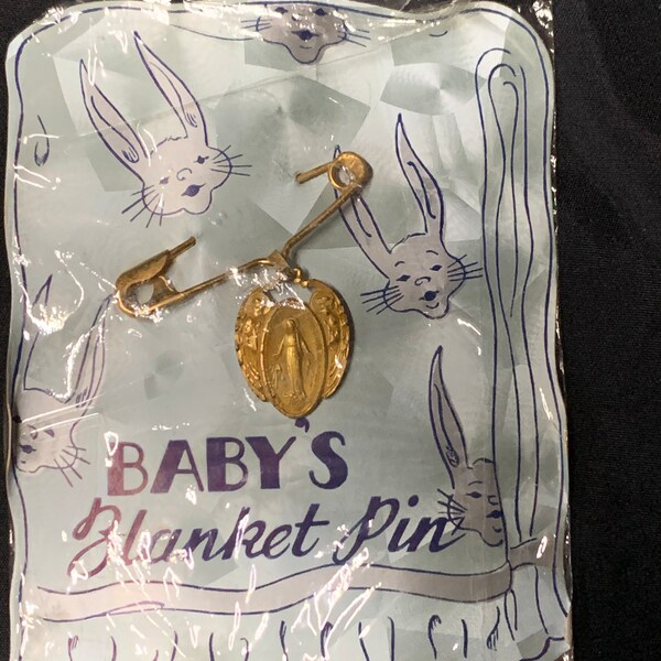 Vintage baby blanket pin