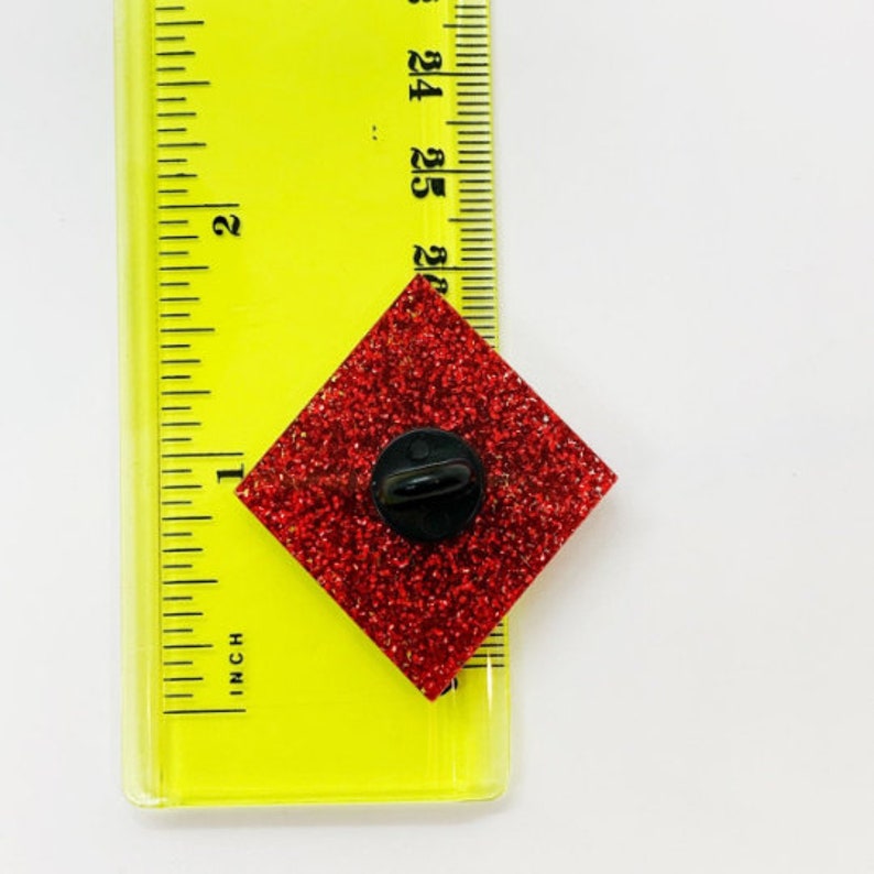 Rainbow Heart Card Pip Laser Cut Arcylic Brooch
