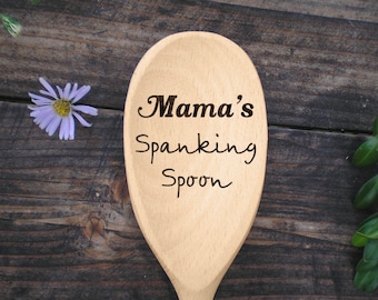 Spanking lepel gepersonaliseerde cadeaus voor moeder gegraveerde houten lepel onbeleefd grappig cadeau voor vader koken oma spank lepel aangepaste lasergegraveerd