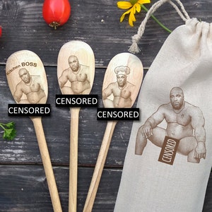 Barry Wood Spoon Set of 3 Spoons Barry Wood Meme Engraved Kitchen Utensil Adult Gift Boyfriend Girlfriend Funny Father&#39;s Day Gift Prank Gift