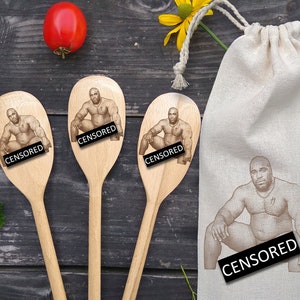 Barry Wood Spoons Set of 3 Funny Barry Wood Meme Engraved Kitchen Utensils Rude Adult Gift Boyfriend Gift Girlfriend Prank Mothers Day Gift