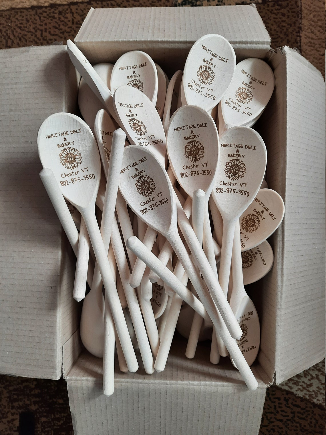 Custom Engraved Wooden Spoons Bulk Price Personalized Kitchen Etsy