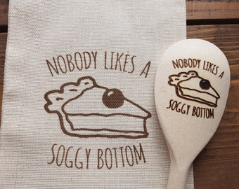Great British Bake Off Spoon Mother's Day Gift For Mom Wife Friends Baking Party Favors TV Show Fans Chef Gift Nobody Likes A Soggy Bottom