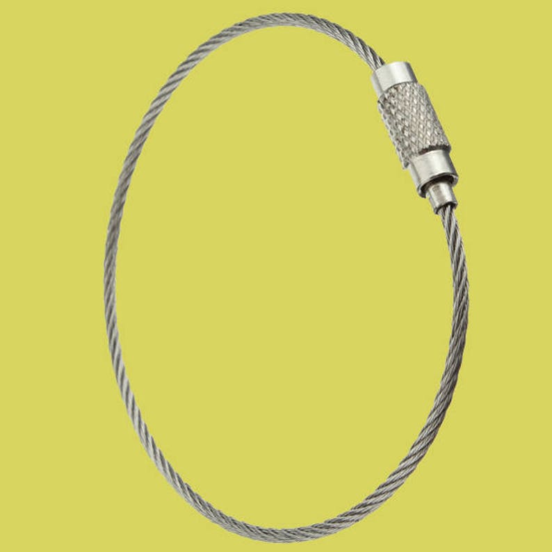 Stainless Steel Wire Key Chain Ring Cable Wire Key Ring twist Etsy