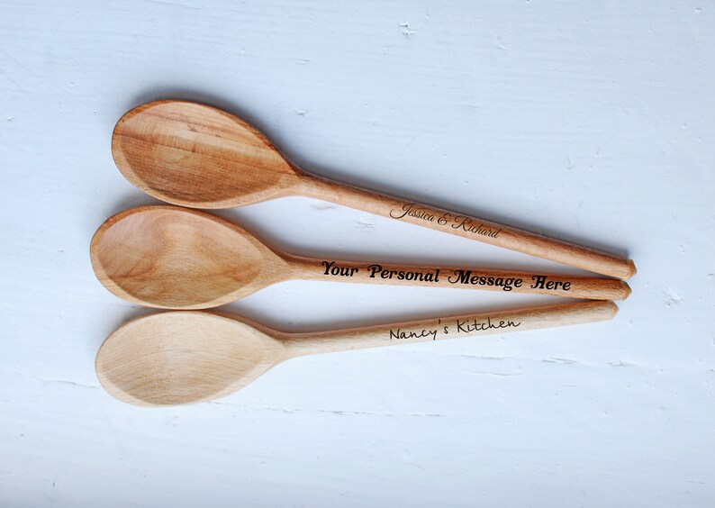 Custom Engraved Spoons Personalized Wooden Spoon Anniversary Etsy