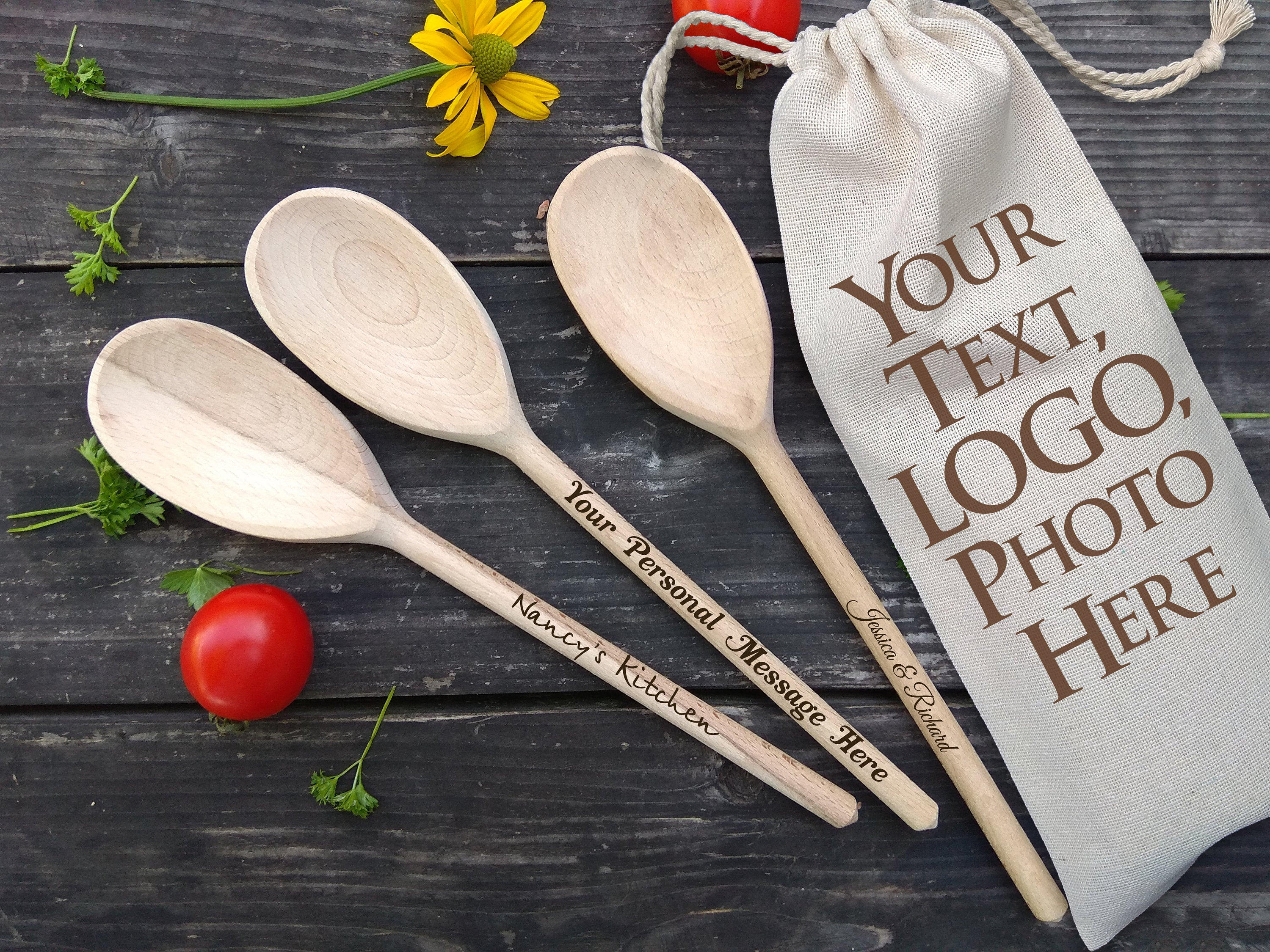 Custom Engraved Spoons Personalized Wooden Spoon Anniversary Etsy UK