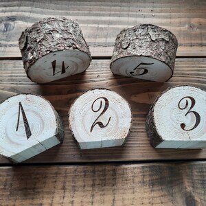 Rustic Design Table Number Engraved Wedding Table Numbers Rustic Table Decor Log Slice Wooden ...