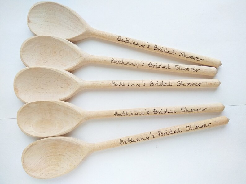 Personalized Wooden Spoons Bulk Wedding Favor Bridal Shower Etsy