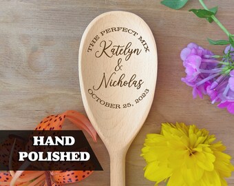 Der perfekte Mix Personalisierter Name Hochzeitsgeschenk Laser Gravur Holzlöffel Brautdusche Geschenk Hochzeit Brautlöffel Favor