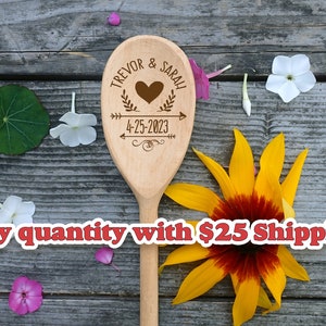 Wooden Spoons Personalized Engraved Wood Spoon Cooking Party Favors For Kids Wedding Shower Favors Bridal Shower Cooking Spoon Chef Gift