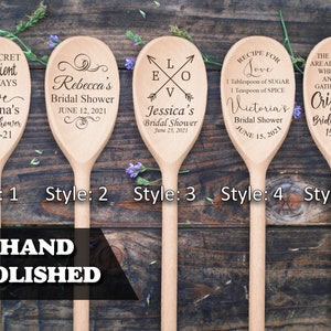 Bridal Shower Favor Spoons Bulk Order for Wooden Spoons Wedding Shower Engraved Wood Spoon Favor Kitchen Decor Shower Spoon Wedding Favor