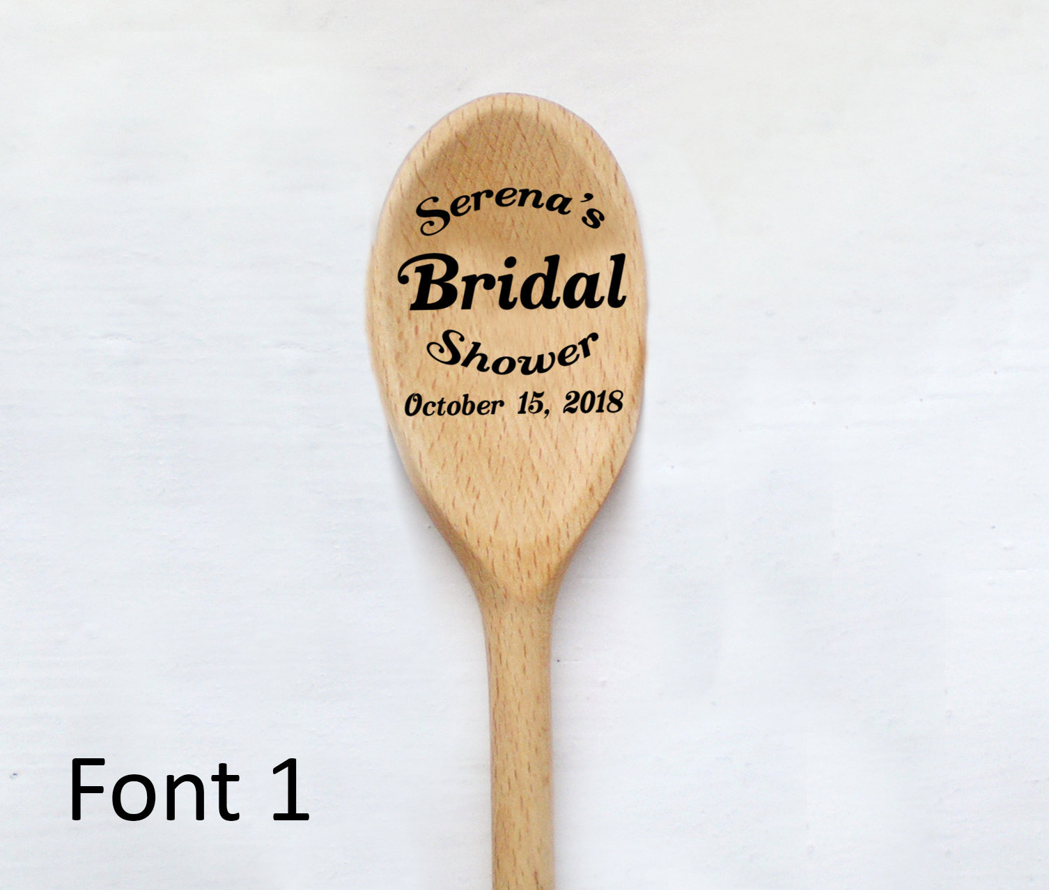Bridal Shower Spoons Custom Engraved Gift Personalized Wooden Etsy