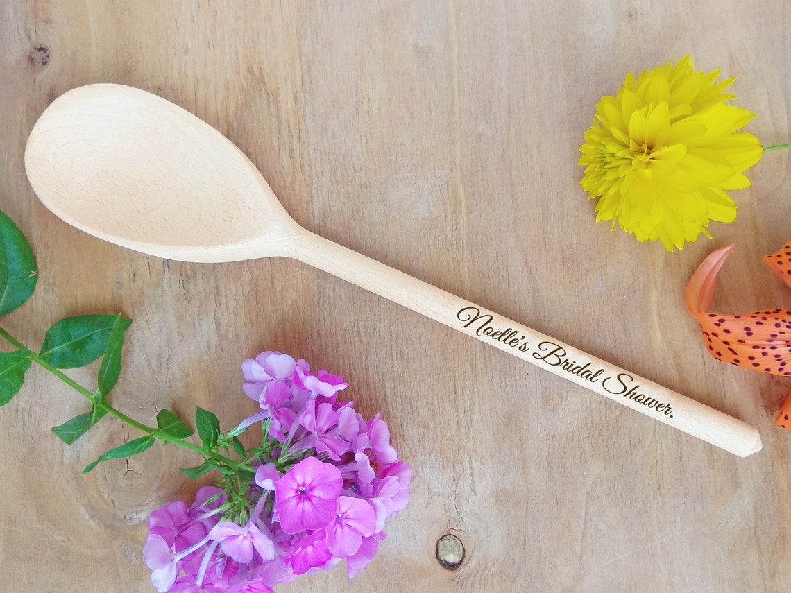 Bulk Wooden Spoons Personalised Wedding Favor Bridal Shower Etsy